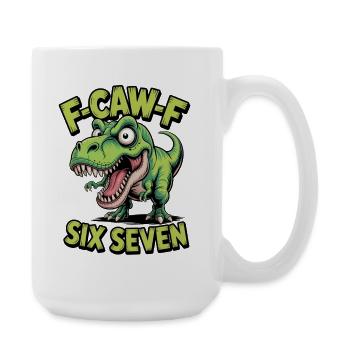 F Caw F Six Seven Dino Tee - Large Mug 440 ml - white - Right