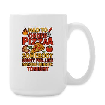Proclamation de la soirée pizza, nourriture drôle de relation - Grande tasse 440 ml - blanc - Droite