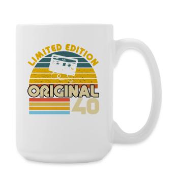 40 Ans Vintage Cadeau Anniversaire Rétro Original - Grande tasse 440 ml - blanc - Droite