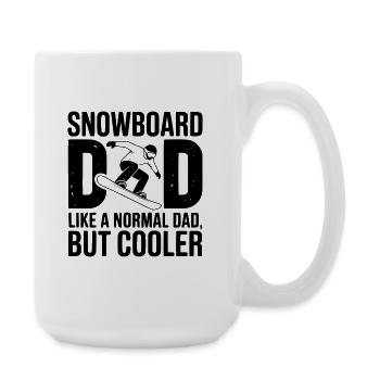 Snowboard Dad Like a Normal Dad but Cooler - Large Mug 440 ml - white - Right