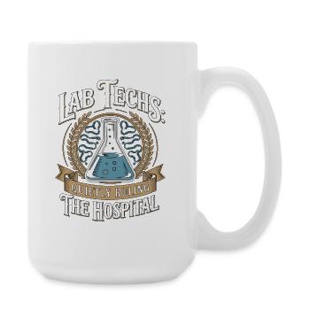 Les Techniciens de laboratoire dirigent discrètement le laboratoire médical de l’hôpital - Grande tasse 440 ml - blanc - Droite