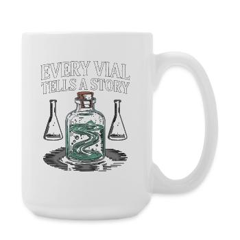 Lab Technician Every Vial Tells A Story Scientist - Large Mug 440 ml - white - Right