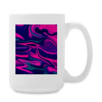 Holographic Flow - Dark Blue Purple Edition - Large Mug 440 ml - white - Right