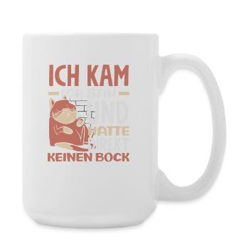 Funny Cat No Motivation Saying - Large Mug 440 ml - white - Right