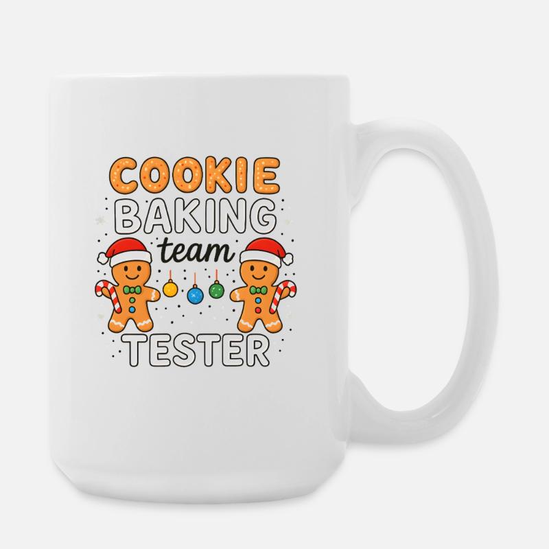 Testeur de l’équipe de Cuisson de Cookies - Drôle de design de Noël - Grande tasse 440 ml - blanc