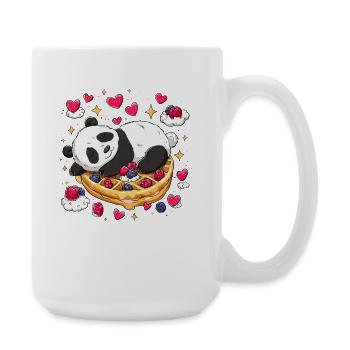 Panda on Waffle Dreams - Large Mug 440 ml - white - Right