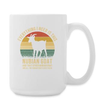  Nubian Goat Owner Goat Plush Stuffed Animal - Large Mug 440 ml - white - Right