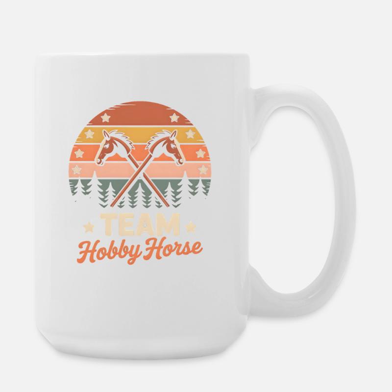 Hobby Horsing - Große Tasse 440 ml - Weiß
