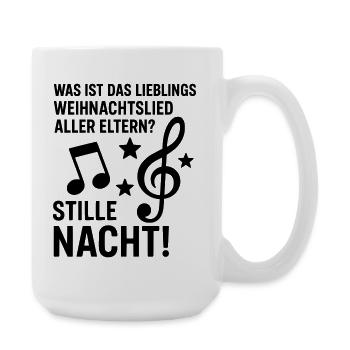Silent Night Favorite Song Parents Wit - Large Mug 440 ml - white - Right