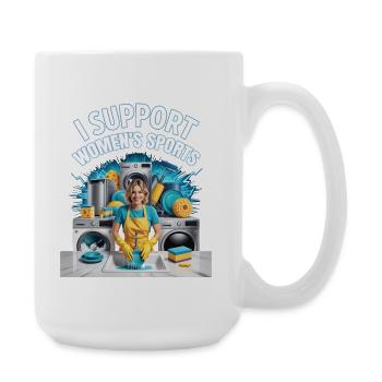 I Support Women's Sports Unwearable Bootleg - Large Mug 440 ml - white - Right