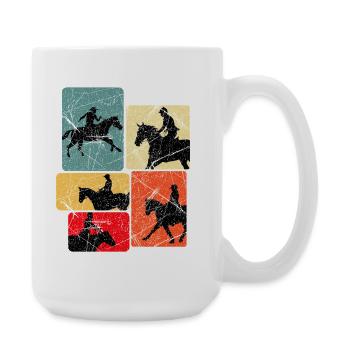 Equestrian Pop Silhouettes Collection - Large Mug 440 ml - white - Right