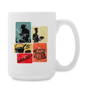 Kochatelier Popart Collage - Große Tasse 440 ml - Weiß - Rechts