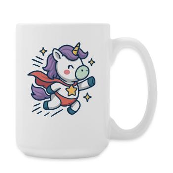 Super Licorne mignonne, chemise de course, enfants - Grande tasse 440 ml - blanc - Droite