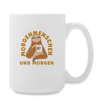 I hate morning people coffee sloth - Large Mug 440 ml - white - Right