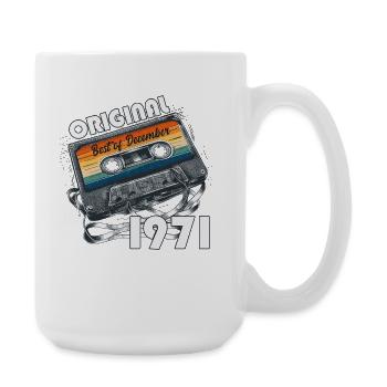 54th Birthday Cassette December 1971 - Large Mug 440 ml - white - Right