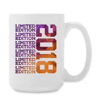 8 Jahre LIMITED EDITION 2018 8. Geburtstag - Große Tasse 440 ml - Weiß - Rechts