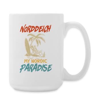 NORDDEICH EST MON PARADIS NORDIQUE Drôle - Grande tasse 440 ml - blanc - Droite