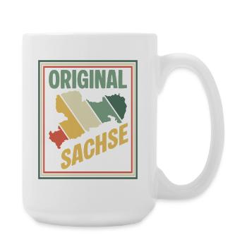 Original Sachsen Karte - Große Tasse 440 ml - Weiß - Rechts