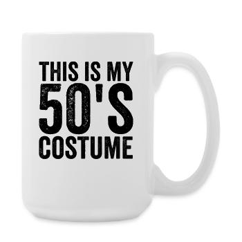 Costume des années 50 Halloween Vintage Mes 50 ans - Grande tasse 440 ml - blanc - Droite
