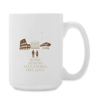 Antike Liebesmythologie Romantik Vintage - Große Tasse 440 ml - Weiß - Rechts