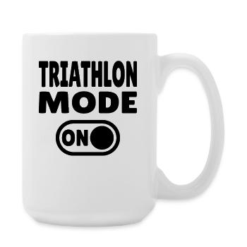 Mode triathlon ACTIVÉ - Course cycliste de natation - Grande tasse 440 ml - blanc - Droite