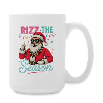 Rizz The Season Santa Claus Weihnachtsmann - Große Tasse 440 ml - Weiß - Rechts