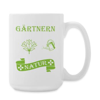 Garden Gardening Hobby Gardener Allotment Garden Funny - Large Mug 440 ml - white - Right