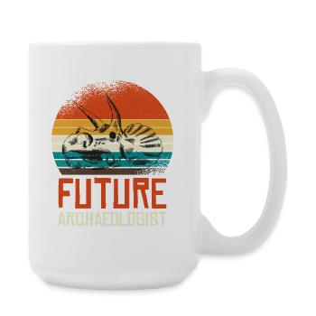 Futur archéologue Fossil Skull - Grande tasse 440 ml - blanc - Droite