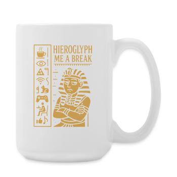Pharaoh Archaeology in Ancient Egypt - Large Mug 440 ml - white - Right