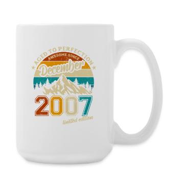Limited Edition December 2007 Geburtstag Geschenk - Große Tasse 440 ml - Weiß - Rechts