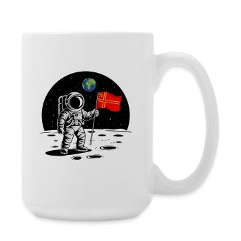 Norman Astronaut Normandy Pride Space Humor - Large Mug 440 ml - white - Right