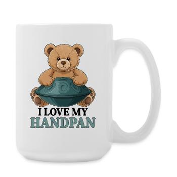 J’adore mon ours en peluche Handpan - Grande tasse 440 ml - blanc - Droite
