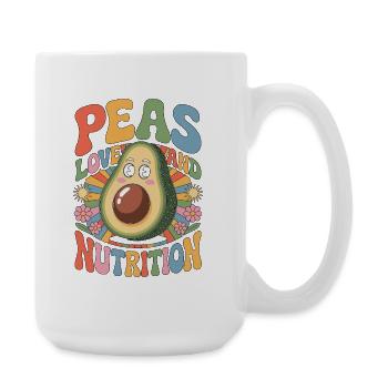 Nutritionist Peas Love And Nutritional Coach - Large Mug 440 ml - white - Right