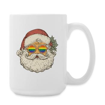 Pride Santa – Christmas with Love - Große Tasse 440 ml - Weiß - Rechts