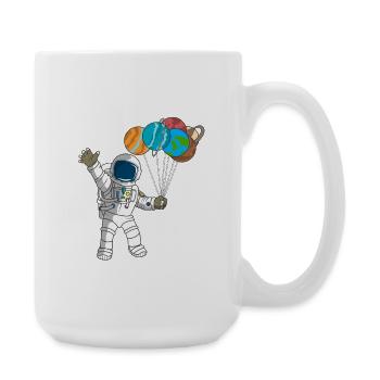 Süßer Astronaut Planet Balloons 5. Geburtstagsparty - Große Tasse 440 ml - Weiß - Rechts