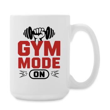 Gym Mode On - Große Tasse 440 ml - Weiß - Rechts