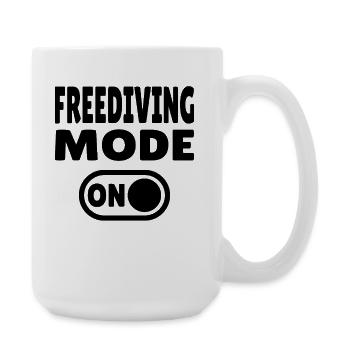 Freediving Mode ON - Diver - Large Mug 440 ml - white - Right