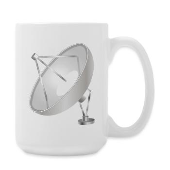 Satellite dish with a clear modern look - Large Mug 440 ml - white - Right