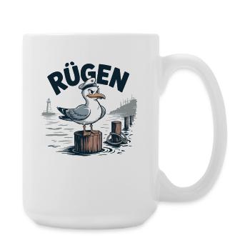 Rügen Captain Seagull Motif Baltic Sea - Large Mug 440 ml - white - Right