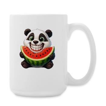 Dessin animé d’été panda melon mignon Fruit Joy - Grande tasse 440 ml - blanc - Droite