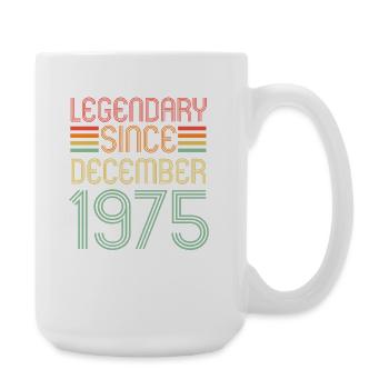 Legendary since December 1975, retro, birthday - Large Mug 440 ml - white - Right