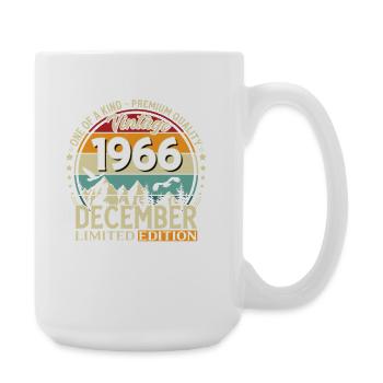 59th Birthday Vintage December Vintage 1966 - Large Mug 440 ml - white - Right