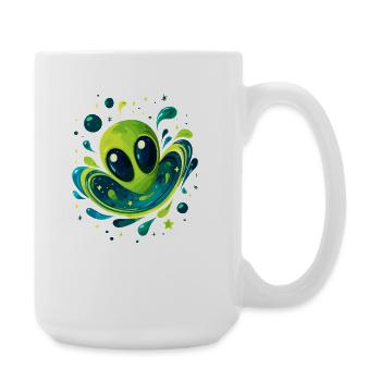 Galaktischer Alien Wirbel - Große Tasse 440 ml - Weiß - Rechts
