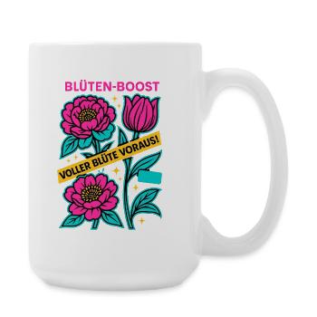 Impulsion de la Fleur, Puissance du Ressort, Fleur à Venir - Grande tasse 440 ml - blanc - Droite