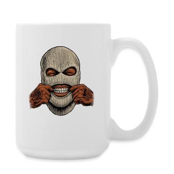 Gangster Ski Mask 90s Old School Hip Hop - Large Mug 440 ml - white - Right