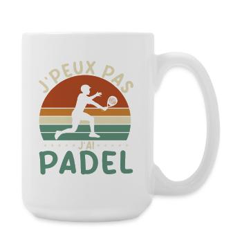 Je peux pas j ai padel - Grande tasse 440 ml - blanc - Droite