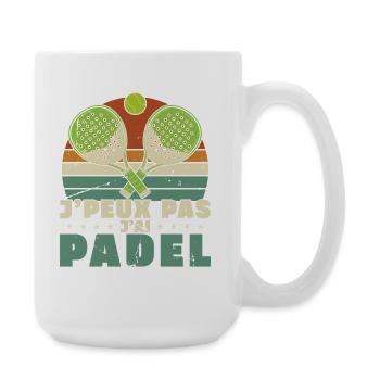 Je peux pas j ai padel - Grande tasse 440 ml - blanc - Droite
