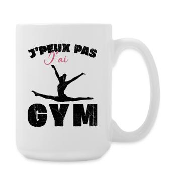 Gymnastique Cadeau Je Peux Pas J'ai Gym - Grande tasse 440 ml - blanc - Droite