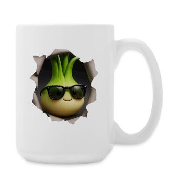 Oignons verts - Grande tasse 440 ml - blanc - Droite