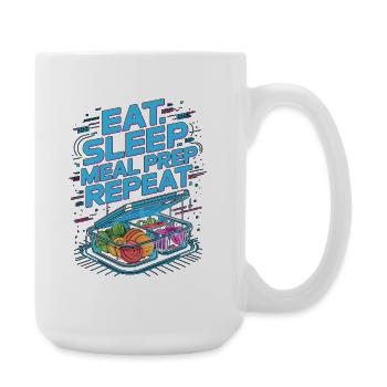 Nutritionist Eat Sleep Meal Prep Repeat Dietitian - Large Mug 440 ml - white - Right